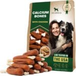 Beloved Pets Dog Treats, Calcium Bones Wrapped Chicken & Rawhide Free Chew 11Oz - Pet Healthy Dried Snacks & Grain Free Meat - Bulk Best Chews for Christmas, Training Small & Large Dogs - Made for USA
