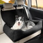 Dog Car Seat for Medium Large, Safe and Comfortable Dog Car Bed Medium Under 60lbs, Multipurpose Design Washable with Non-Slip Base