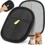 Pet Hair Removal & Grooming Gloves, Reusable Electrostatic Pet Fur Remover Mitt, Washable Shedding Brush Glove for Dog Cat, Multi Surface Lint & Fur Cleaning Tool for Furniture, Car & Carpet