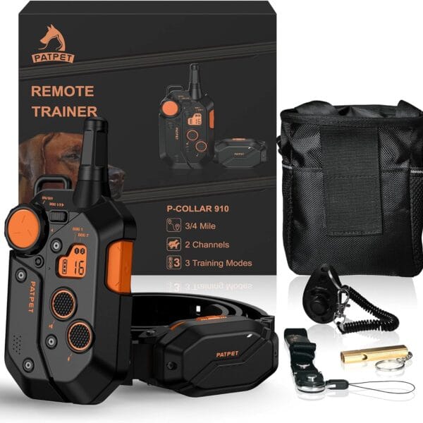 3/4 Mile Range Dog Shock E Collar, Dog Training Collar with Remote(15-150lbs) -Shock Collar for Large Dog