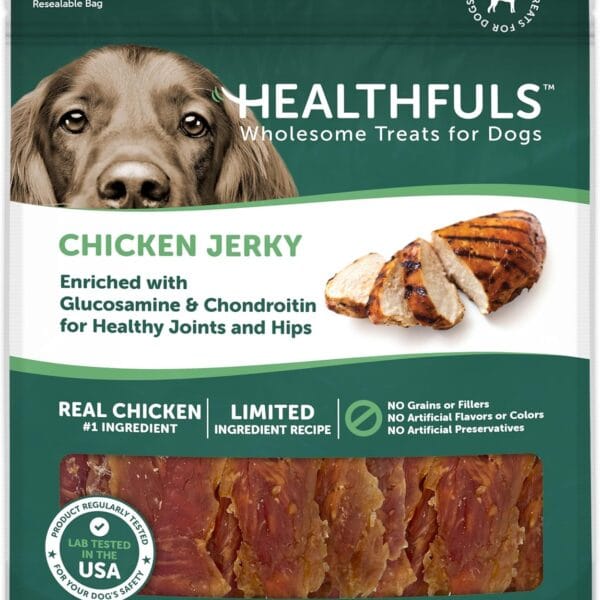 Healthfuls Chicken Jerky Dog Treats with Glucosamine & Chondroitin, 16oz