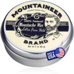 Mountaineer Brand Unscented Natural Mustache Wax | Strong and Extra Firm Hold | Made in West Virginia | Smooths, Conditons, Styles | Organic Moustache Balm | 2oz