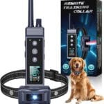 Shock Collar for Dogs - 4265ft Waterproof Training Collar with Flashing Light for Small Medium Large Dogs with Rechargeable Remote, Beep (1-8), Vibration(1-16), Safe Shock(1-99) (Black)