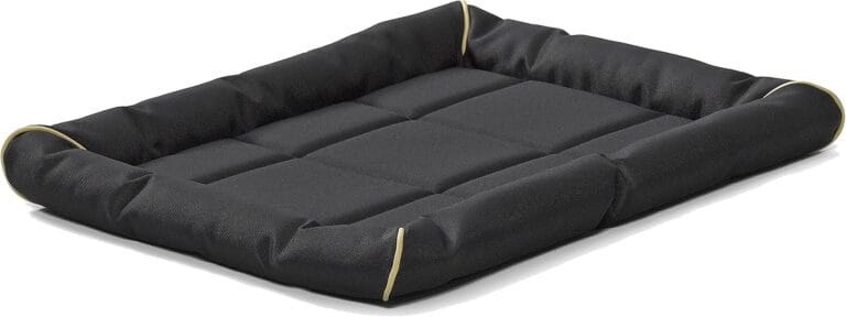 MidWest Homes for Pets Medium QuietTime MAXX Ultra-Rugged Dog Bed, Water & Odor Resistant, Bolstered Edge, Non-Slip Bottom, Fits 30-inch Crates, Black