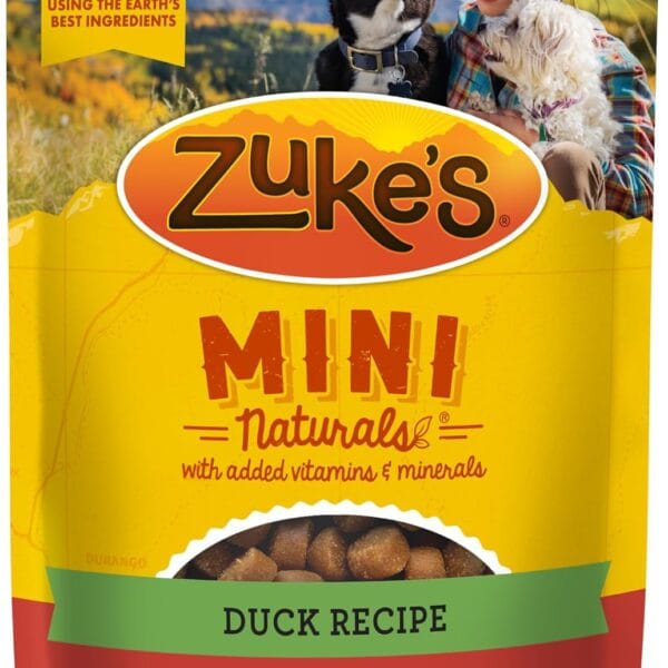 Zukes Mini Naturals Dog Training Treats for Dogs of All Sizes, Pet Treats made with Real Duck,16 oz. Resealable Pouch - 16 oz. Bag