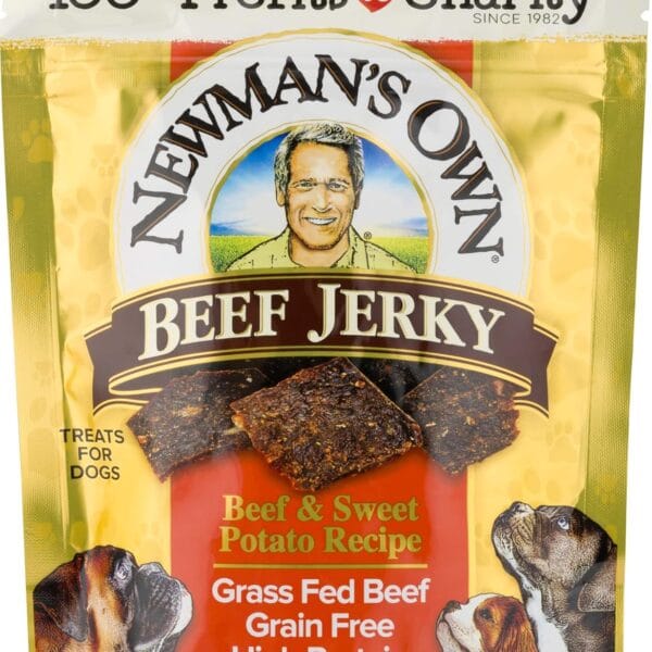 Newman's Own Beef Jerky Treats For Dogs, Beef & Sweet Potato Recipe, 5 Oz