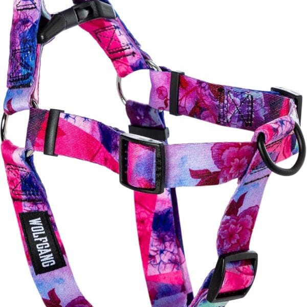 Wolfgang Heavy Duty Adjustable Dog Harness, Pull-Tested to Over 800 lbs for Walking & Training, Daydream Print, Large