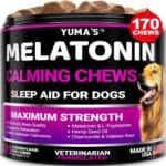 Melatonin for Dogs - 170 Melatonin Chews for Small and Large Dogs - Puppy Sleep Aid - Natural Calming Treats for Stress Anxiety Relief - Canine Sleeping Pills - Thunder, Fireworks, Chewing, Barking