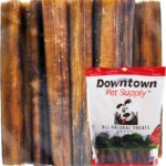 Downtown Pet Supply USA-Made 12", 1 Lb. Jumbo Bully Sticks for Large Dogs - Rawhide Free Dog Chews Long Lasting and Non-Splintering - Single Ingredient, Low Odor Bully Sticks for Medium Dogs