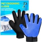 Upgrade Pet Grooming Gloves, Grooming Gloves for Dogs, Cats, Rabbits & Horses with Long and Short Hair, Efficient Pets Hair Remover Mittens - 1 Pair (Blue)