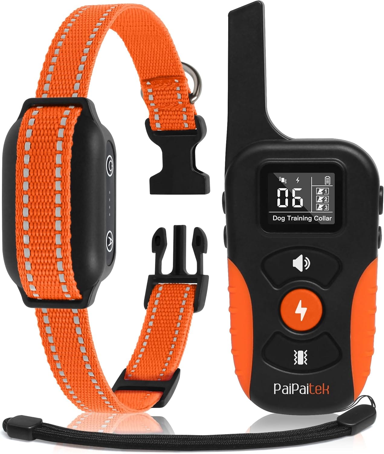 PaiPaitek Bark Activated Shock Collar with Remote - Automatic Bark and Training Collar Combo 3300ft Range, Bark Shock Collar for 40-150lbs Medium Large Dogs - IPX7 Waterproof PaiPaitek Bark Activated Shock Collar with Remote - Automatic Bark and Training Collar Combo 3300ft Range, Bark Shock Collar for 40-150lbs Medium Large Dogs - IPX7 Waterproof
