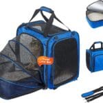 Large Cat Carrier with Litter Box, Expandable Cat Carrier for Car Travel, 17.3"x16.2"x13" Soft-Sided Pet Carrier, Collapsible Pet Carrier for Car Travel with Lockable Zippers for Medium Large Cat