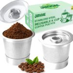 2 Pack Reusable K Cups for Keurig, Stainless Steel K Cup Reusable Coffee Pods for Keurig 1.0 Brewers, Refillable Coffee Filters for Keurig Coffee Maker,SUS304 Steel,Easy to Clean