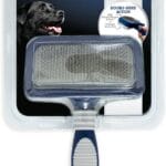 Four Paws Professional Series Grooming Brushes for Dogs & Cats, 2-in-1 Slicker Brush and Shedding Blade, Rubberized Handle, All Coat Types, Available in 3 Sizes