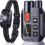 Dog Shock Collar with Remote  3300ft Range, Waterproof & Rechargeable, Adjustable Beep, Shock, Vibration & Ultrasonic Modes, Dog Training Collar for Obedience & Behavior Control, Navy Blue