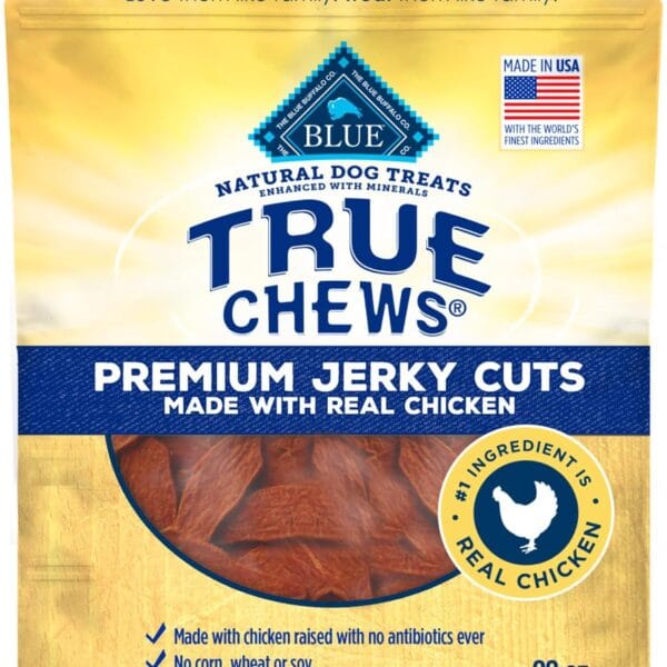 Blue Buffalo True Chews Premium Jerky Cuts Dog Treats with Natural Ingredients Chicken