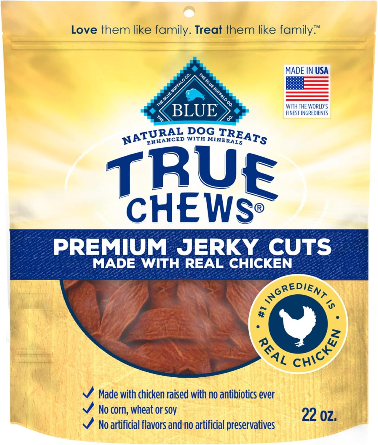 Blue Buffalo True Chews Premium Jerky Cuts Dog Treats with Natural Ingredients Chicken Blue Buffalo True Chews Premium Jerky Cuts Dog Treats with Natural Ingredients Chicken