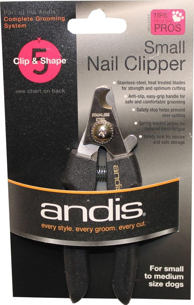 Andis 65260 Premium Animal Nail Cutter for Small Breeds - Stainless Steel Blades with Sharp Efficiency - Designed for Repeated Use & Recommended by Pet Trainers