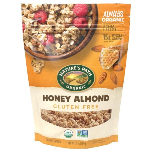 Nature's Path Organic Honey Almond Granola, 11 oz (Pack of 1), Gluten Free, Non-GMO