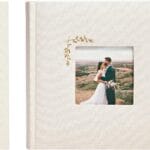 Elegant Linen Photo Album - 200 Acid-Free Pockets for 4x6 Pics - Perfect for Weddings & Gifts
