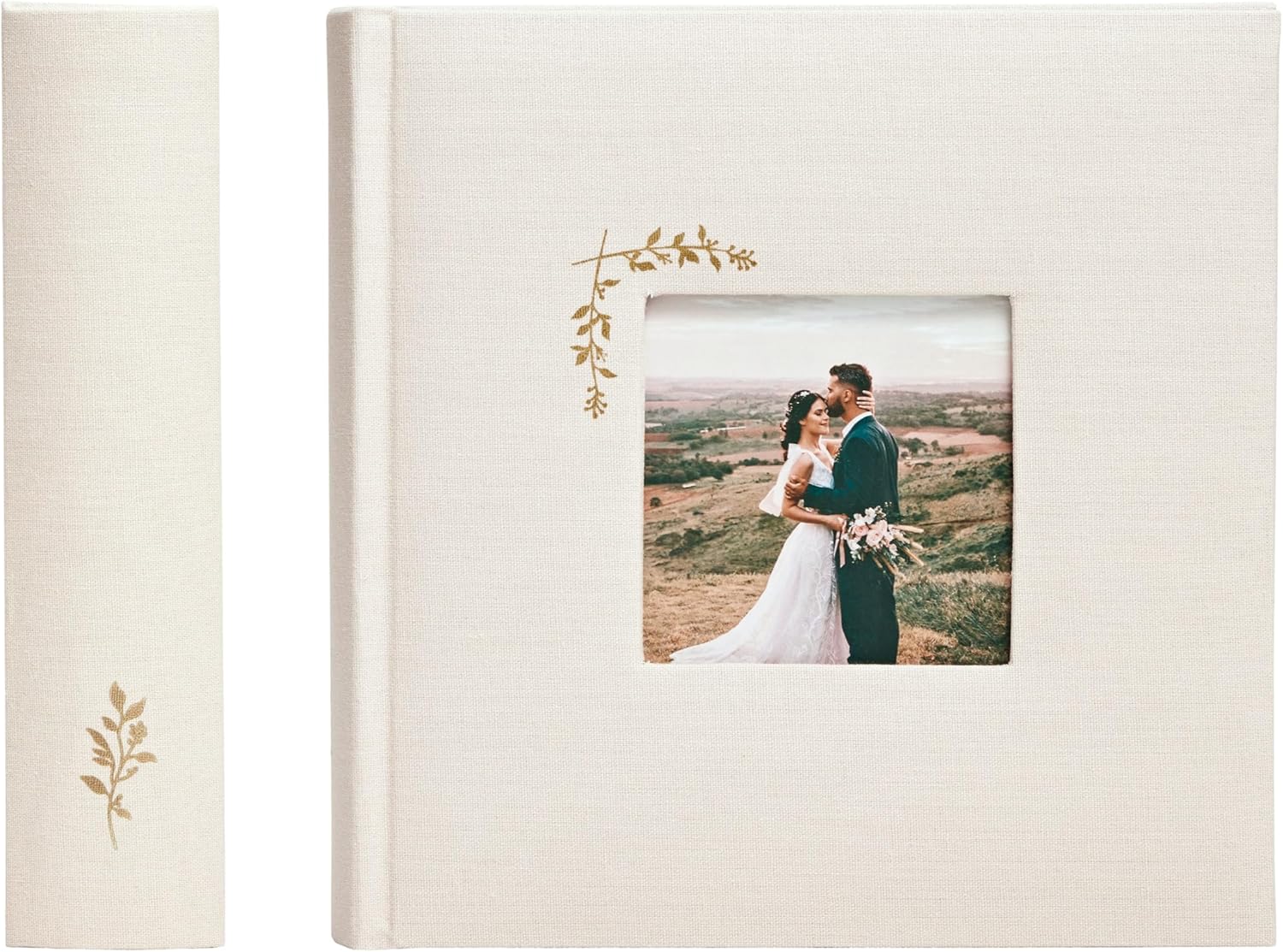 Elegant Linen Photo Album - 200 Acid-Free Pockets for 4x6 Pics - Perfect for Weddings & Gifts Elegant Linen Photo Album - 200 Acid-Free Pockets for 4x6 Pics - Perfect for Weddings & Gifts