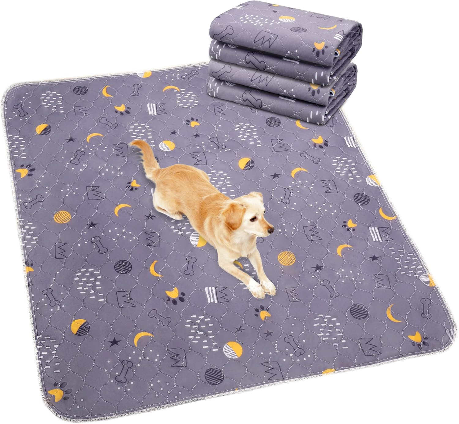 UPSKY Washable Pee Pads for Dogs 2 Pack 34" x 36" Reusable Puppy Pads Waterproof Pet Training Pads, Non-Slip Dog Mats Fast Absorbent Whelping Pads for Playpen, Potty, Crate, Bed UPSKY Washable Pee Pads for Dogs 2 Pack 34" x 36" Reusable Puppy Pads Waterproof Pet Training Pads, Non-Slip Dog Mats Fast Absorbent Whelping Pads for Playpen, Potty, Crate, Bed