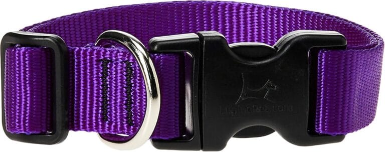 LupinePet Basics 1" Purple 16-28" Adjustable Collar for Large Dogs