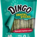 Dingo Dental Sticks 48 Count, Natural Chewing Action Helps Clean Teeth