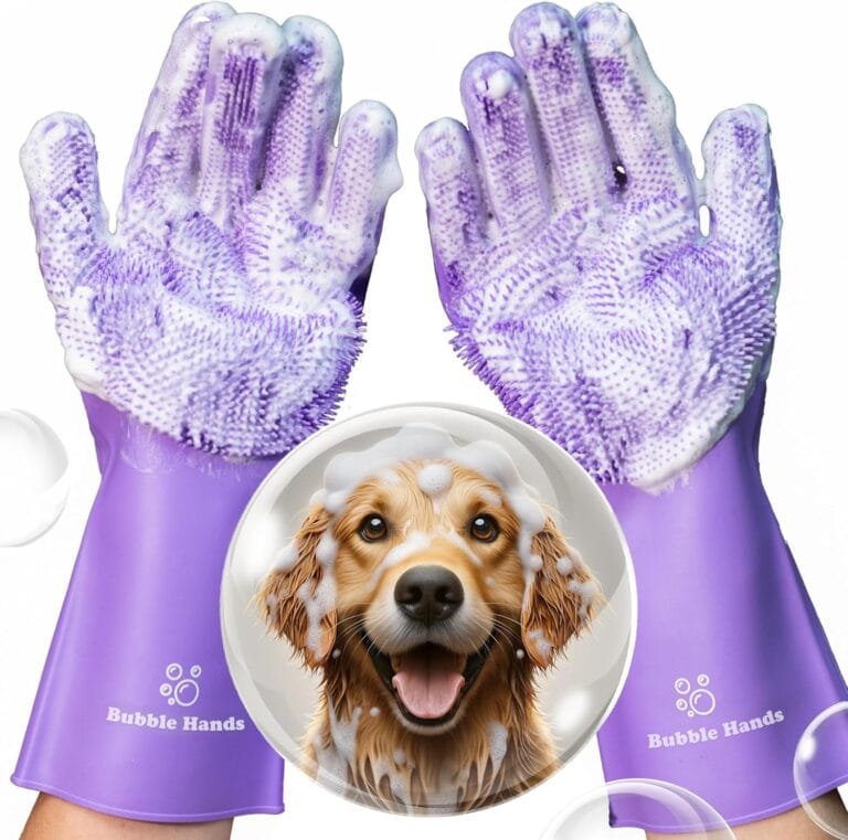 Dog Shampoo Gloves for Bathing  Silicone Dog Washing Gloves with Bristles  Pet Hair Removal Glove for Dogs & Cats  Puppy Essentials  Dog Grooming Supplies & Accessories  Shampoo Brush for Pets