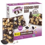 Lenny & Larry's Cookie-fied Protein Bar  Cookies & Creme Vegan Protein Bars 9x45g  Healthy Snacks with 12g Plant Protein & 5g Fiber  Gluten free Power Bar, Keto Friendly, Non-GMO & Vegan