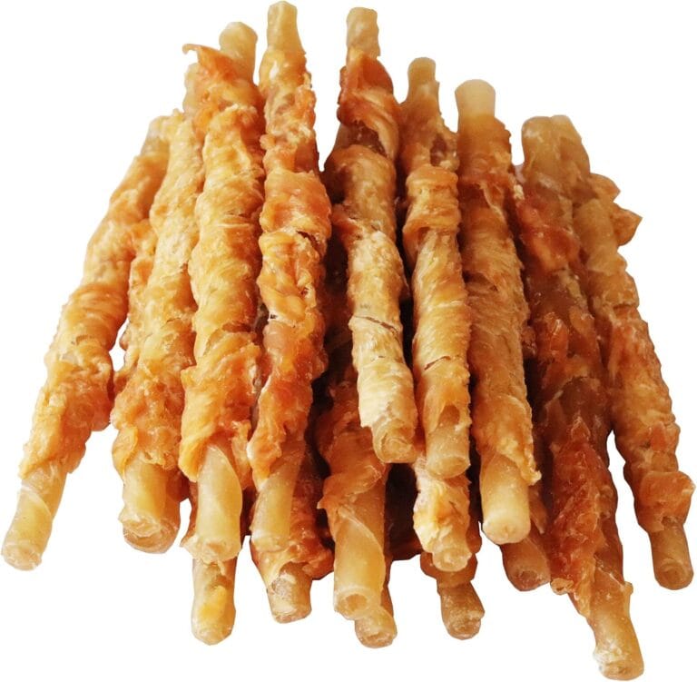 Chicken Wrapped Rawhides for Dogs Treats Puppy Training Snacks Sticks Dog Rawhide Chews All Natural Dog Treats 1lb