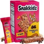 Snakkidz Organic Chewy Granola Bar, Allergen Free, Made with Avocado Oil, Low Sugar (15 Bars, Chocolate Chip)