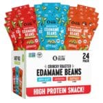 The Only Bean Crunchy Roasted Edamame - Healthy Snacks for Adults and Kids (Variety Pack), Low Carb Keto Snack Food, Vegan Gluten Free High Protein Snacks (11g), Office Snack, 0.9oz 24 pack