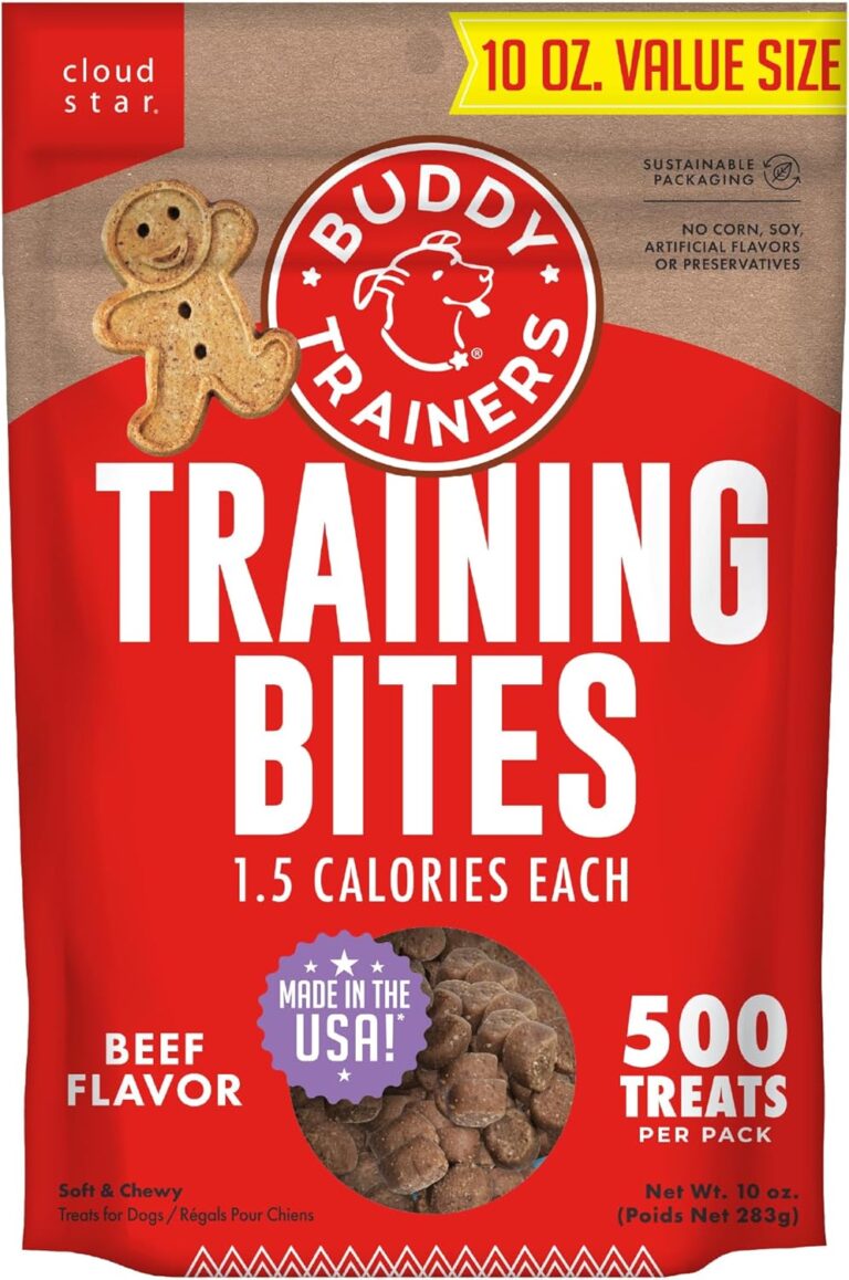 Buddy Biscuits Trainers Training Bites Soft & Chewy Dog Treats, Beef, 10 oz. Bag