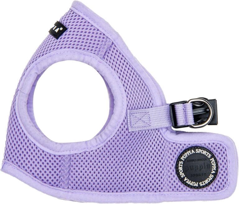 Puppia Soft Vest Dog Harness Step-in Padded Mesh No Choke No Pull Comfortable Walking Running Training for Small Medium Large Dogs, Violet, Large