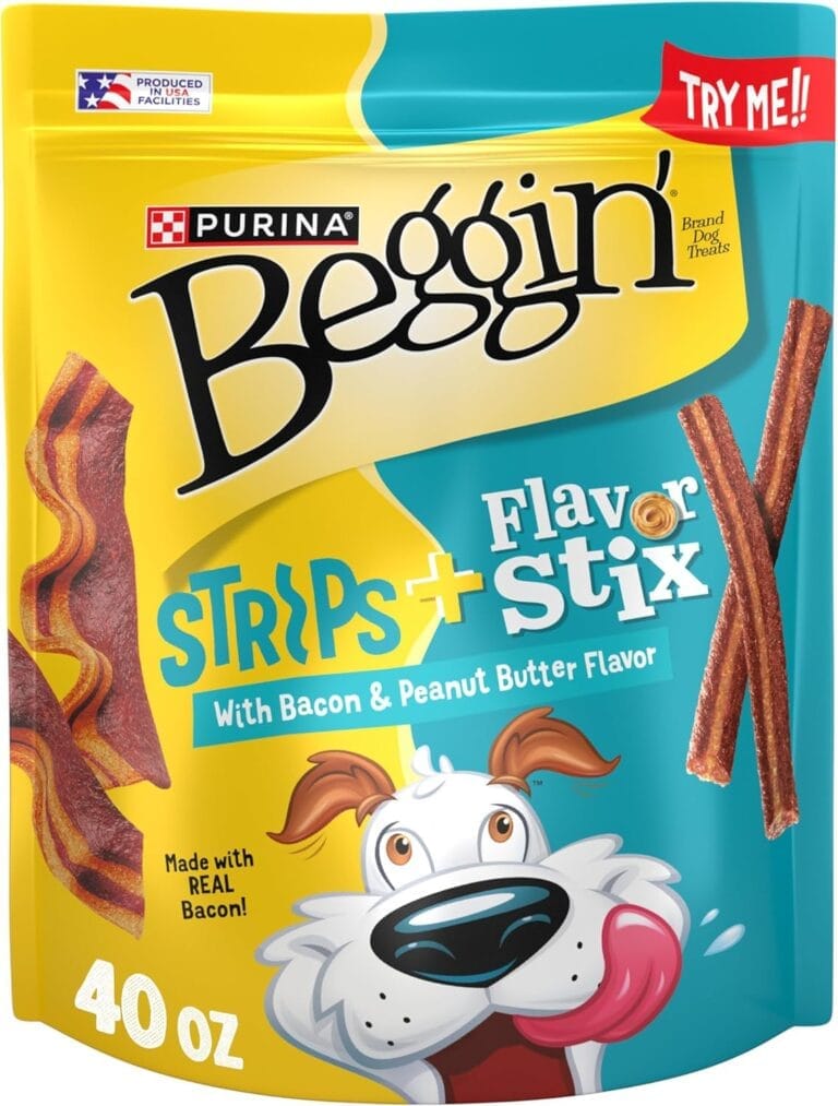Purina Beggin Flavor Stix and Strips with Bacon and Peanut Butter Flavor Treats for Dogs - 40 oz. Pouch