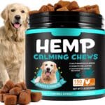 Calming Chews for Dogs, Grain Free All Natural Hemp Calming Chews for Dogs, Hemp Oil, Camomile Extract, Valerian Root, Helps Manage Stress & Separation Anxiety - Chicken Flavored (150 Count)