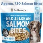 Dr. Harvey's Wild Alaskan Salmon Bites - Freeze Dried Dog Training Treats with Salmon Meat for Dogs - 7 Ounces
