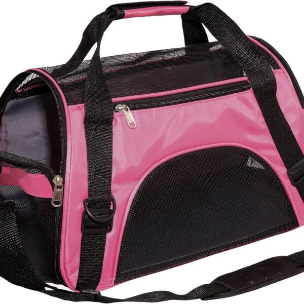 Pet Carrier Soft-Sided Carriers for Cat Carriers Dog Carrier for Small Medium Cats Dogs Puppies Pet Carrier Airline Approved Cat Dog Pet Travel Carrier (Medium,Pink)