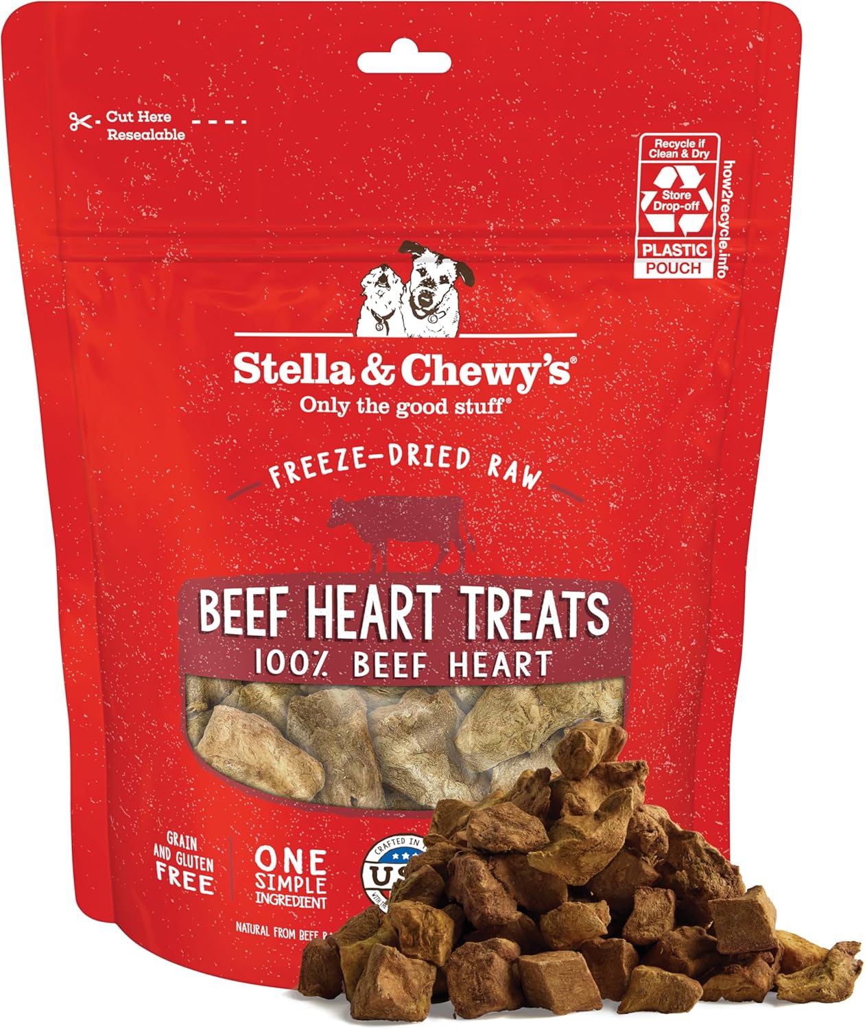 Stella & Chewy's Freeze-Dried Raw Beef Heart Dog Treats - Single Ingredient, No Additives - Premium Training Treats - Perfect For Picky Eaters - 3oz Bag Stella & Chewy's Freeze-Dried Raw Beef Heart Dog Treats - Single Ingredient, No Additives - Premium Training Treats - Perfect For Picky Eaters - 3oz Bag