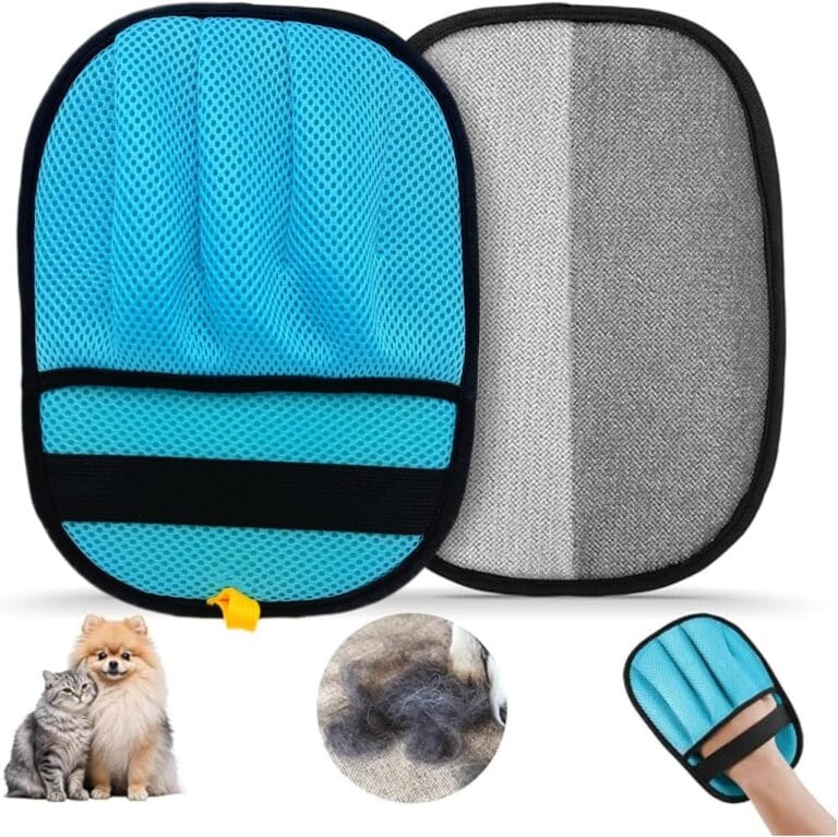 Pet Hair Removal Glove for Dogs & Cats, Upgraded 5-Finger Electrostatic Magic Brush & Reusable Pet Hair Remover for Clothing,Couch, Carpet, Car Seat, Car Bed,1PCS