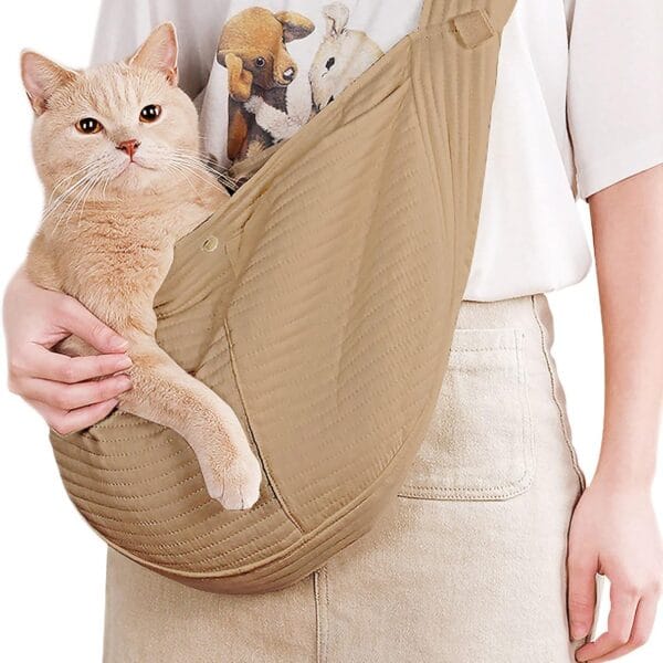 Dog Carrier Sling Cat Sling Purse Adjustable Strap Hand Free Pet Puppy for Outdoor Traveling Subway for Chest Dog Bag Holder