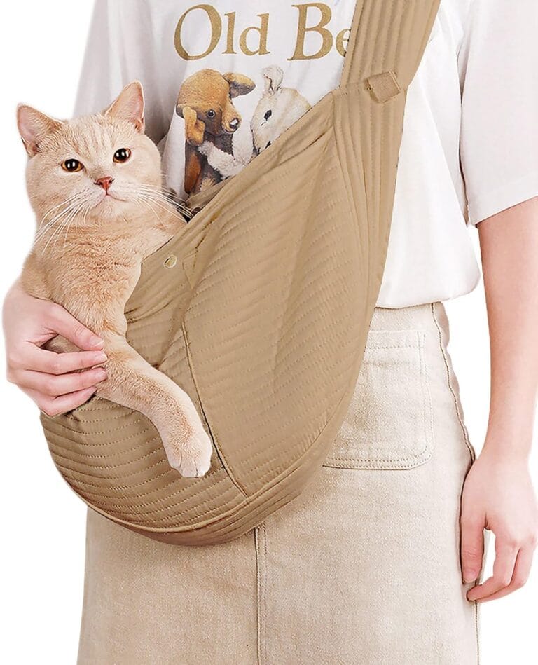 Dog Carrier Sling Cat Sling Purse Adjustable Strap Hand Free Pet Puppy for Outdoor Traveling Subway for Chest Dog Bag Holder