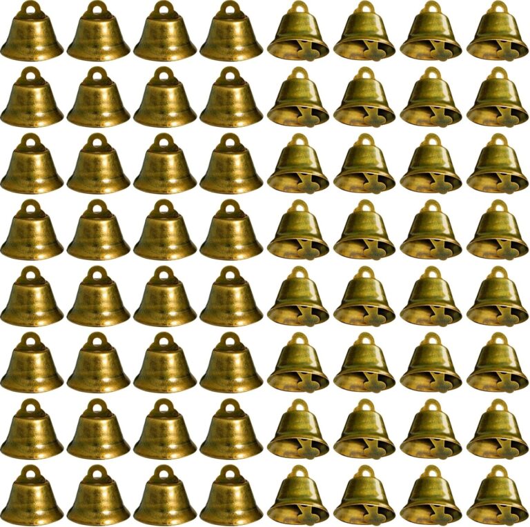 100 Pieces Vintage Bells Craft Bells Small Hanging Bells Ornaments for Wind Chimes Housebreaking Making Dog Potty Training Doorbell Wedding Decor (Bronze)