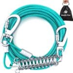 Snagle Paw Tie Out Cable for Dogs, 50FT Dog Leads for Yard Chew Proof, Heavy Duty Leash for Large Dogs Up to 125lbs, Sturdy Dog Runner for Yard or Camping