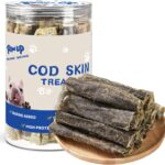 PAWUP Dog Treats, Cod Skins Dog Treat with Taurine, One-Ingredient Grain-Free Chew Fish Skin Rolls Rich in Omega3, 8 oz
