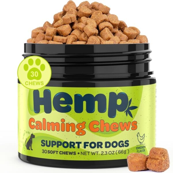 Zingly Calming Chews for Dogs Calming Treats Chews - Anxiety Relief Treats, Separation Anxiety Relief for Dogs Calming Treats Pet Calming Care Chews for Anti Anxiety Dogs, Chicken, 30 Counts1