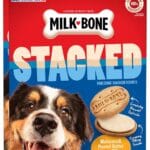 Milk-Bone Stacked Dog Treats, 30 Ounce (Pack of 2), Crunchy Biscuit with Molasses and Peanut Butter Creamy Filling