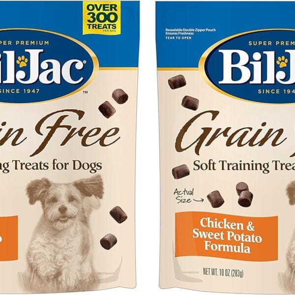 Bil-Jac Grain Free Soft Treats for Dogs, Chicken and Sweet Potato Flavor, Made with Real Chicken Liver, 10oz (2-Pack)