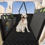 Zanch 2025 Upgrade Dog Car Seat Cover - 100% Waterproof Anti-Scratch, Passenger Friendly Back Seat Protector, Nonslip Pet Hammock with Durable Velcro Side Flap for Cars, SUV, Trucks, Standard-Green